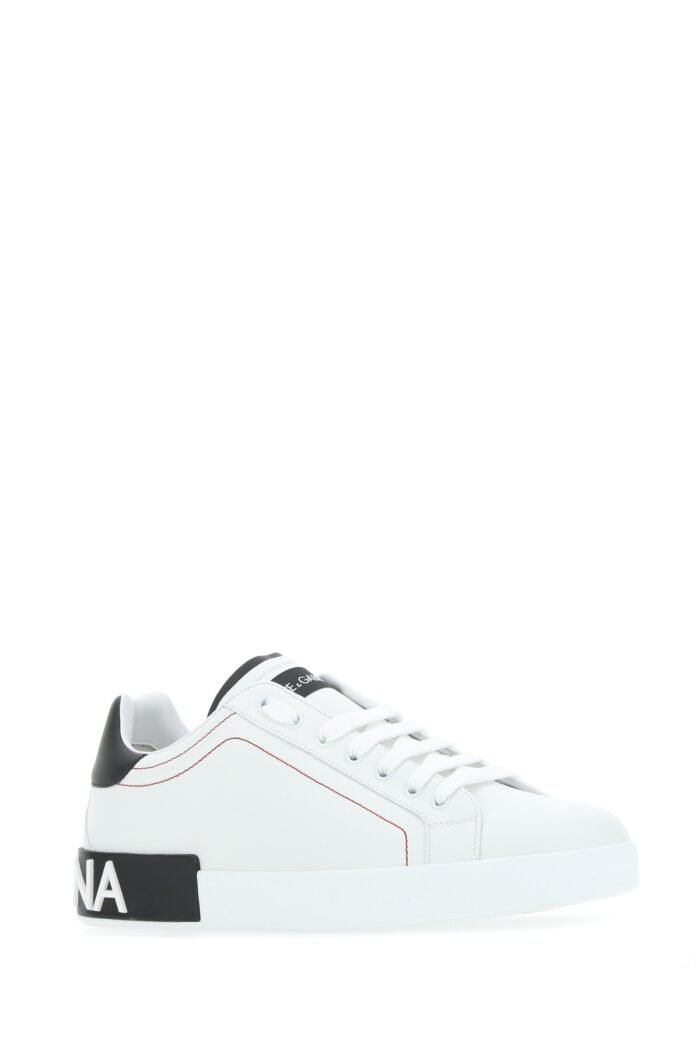 White nappa leather Portofino sneakers - Image 2