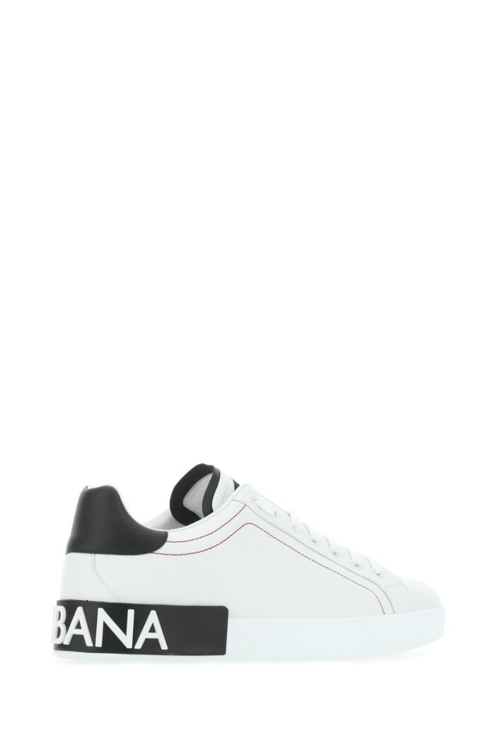 White nappa leather Portofino sneakers - Image 3