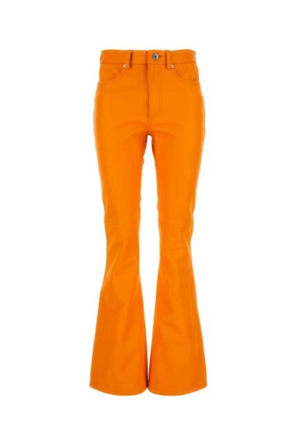 Orange leather pant