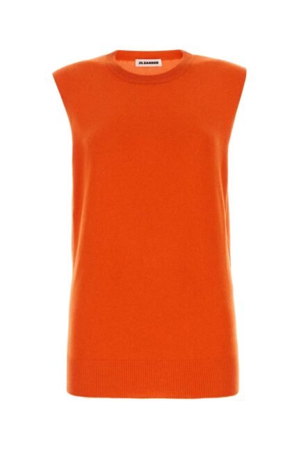 Orange cashmere vest