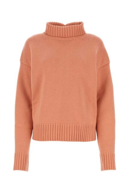 Pink cashmere blend oversize sweater