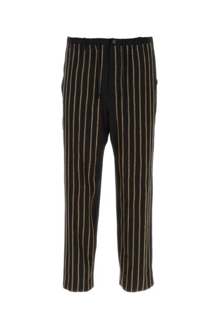 Black viscose blend pant