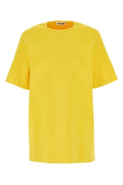Yellow viscose blend t-shirt