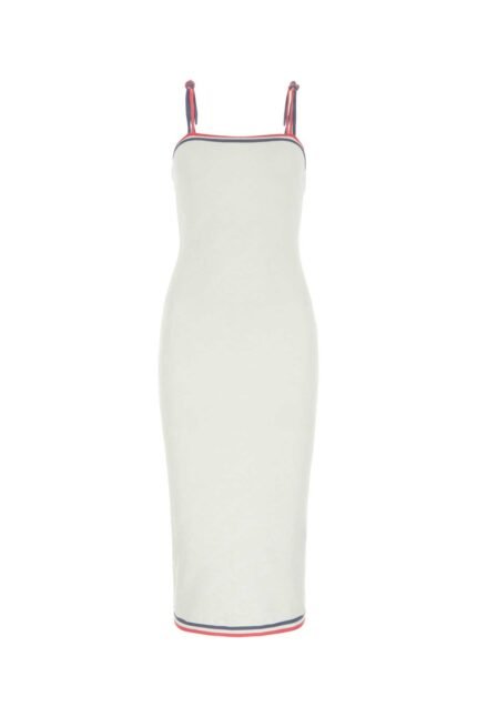 Ivory viscose blend dress