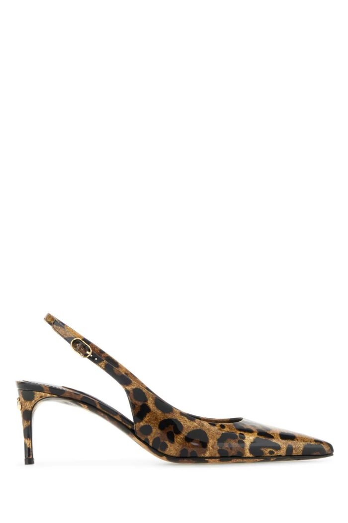 Printed leather pumps - Image 1