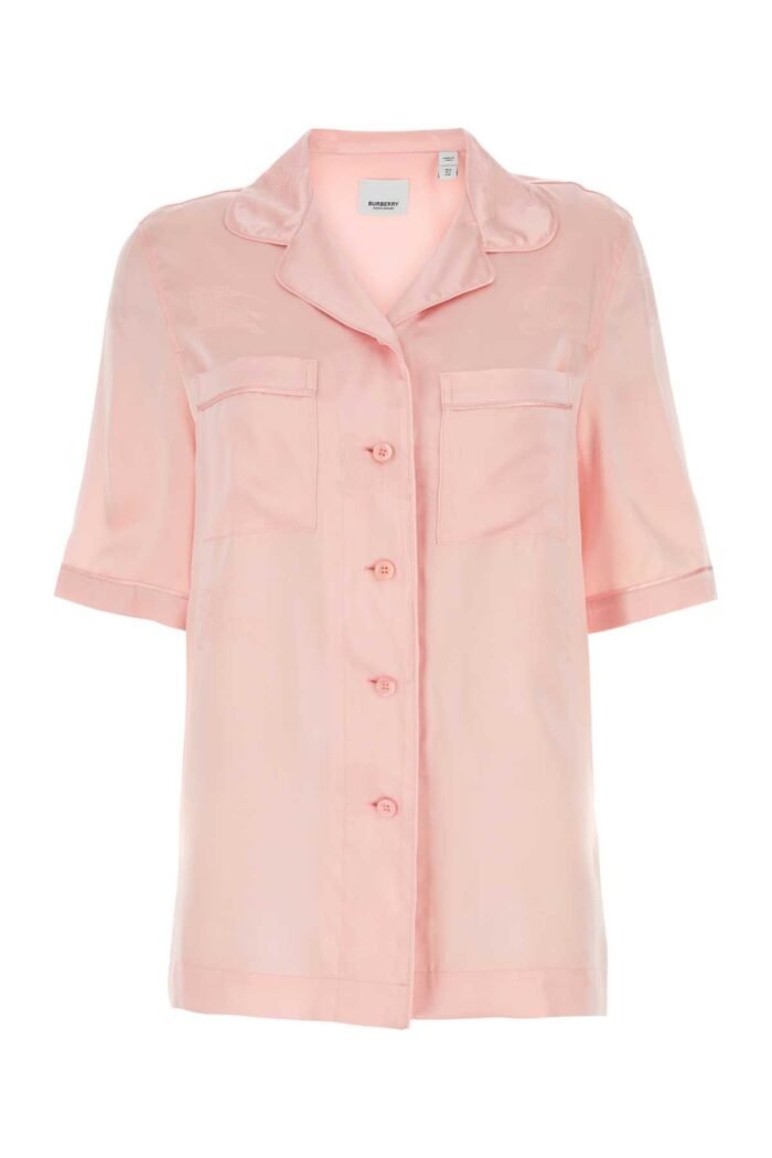 Pastel pink satin shirt - Image 1
