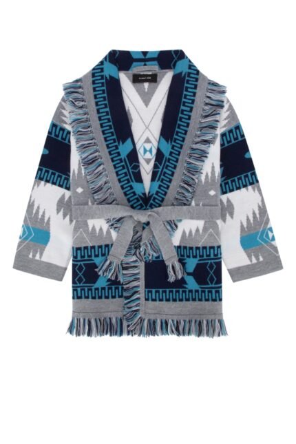 ICON JACQUARD CARDIGAN WHITE ICE CLOUD