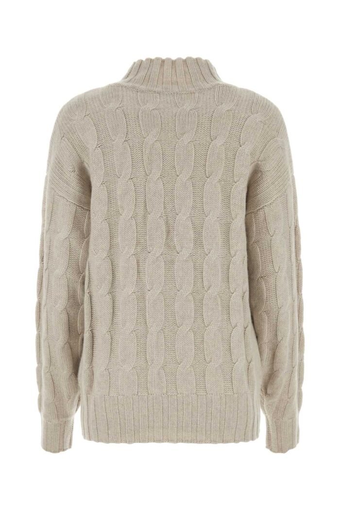 Melange sand cashmere sweater - Image 2