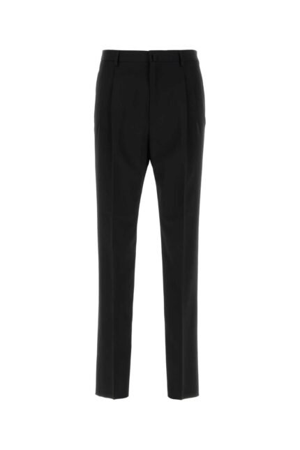 Black wool pant