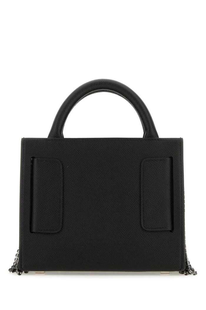 Black leather Bobby 18 Crystal Flapper handbag - Image 3