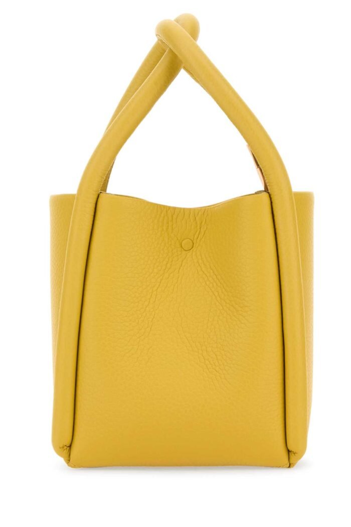 Mustard leather Lotus 12 handbag - Image 3
