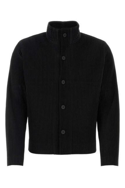 Black polyester cardigan