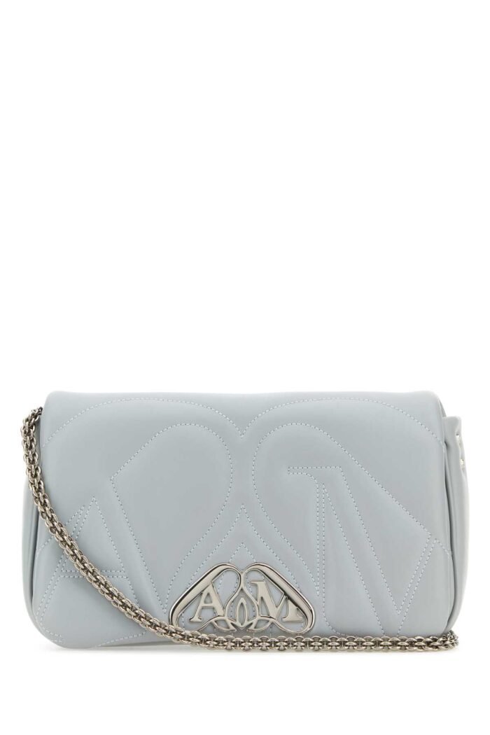 Powder blue leather small Seal shoulder bag - Image 1