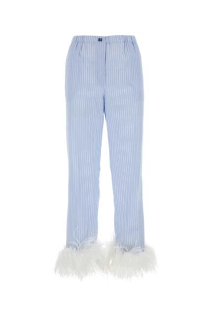 Embroidered cotton pant