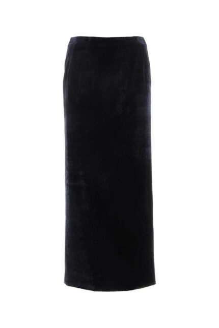 Midnight blue velvet skirt