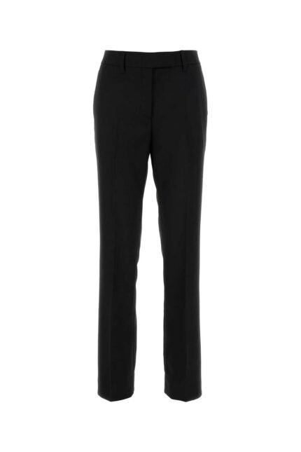 Black wool pant