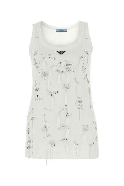 White cotton tank top