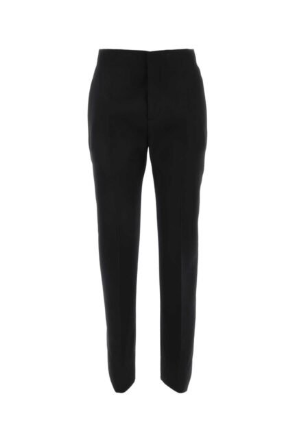 Black wool pant