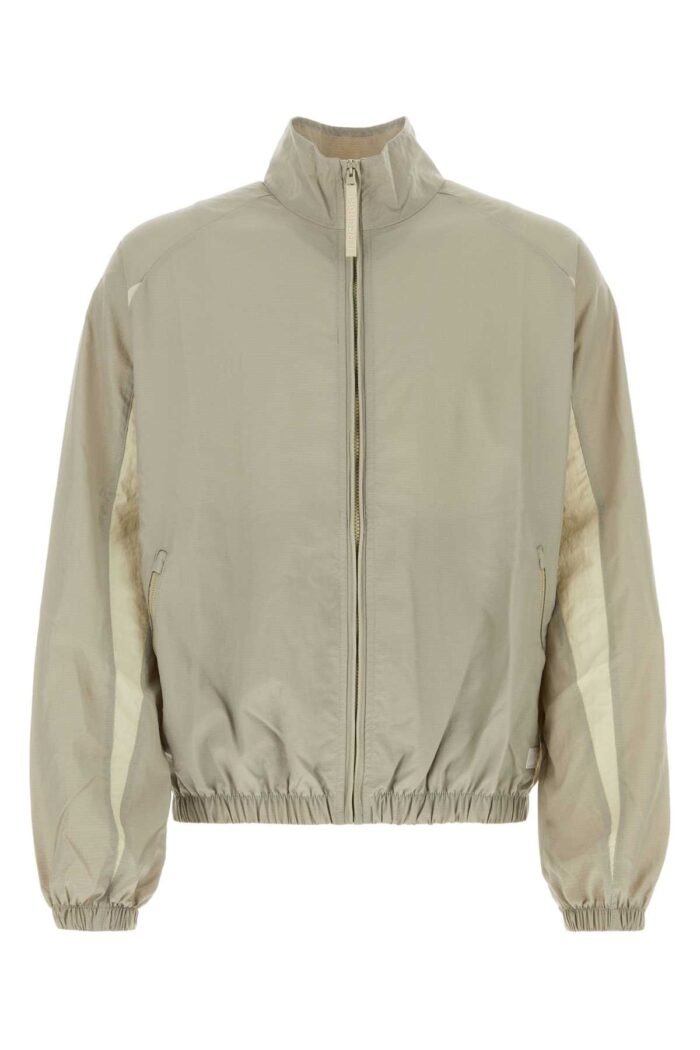 Dove grey nylon windbreaker - Image 1
