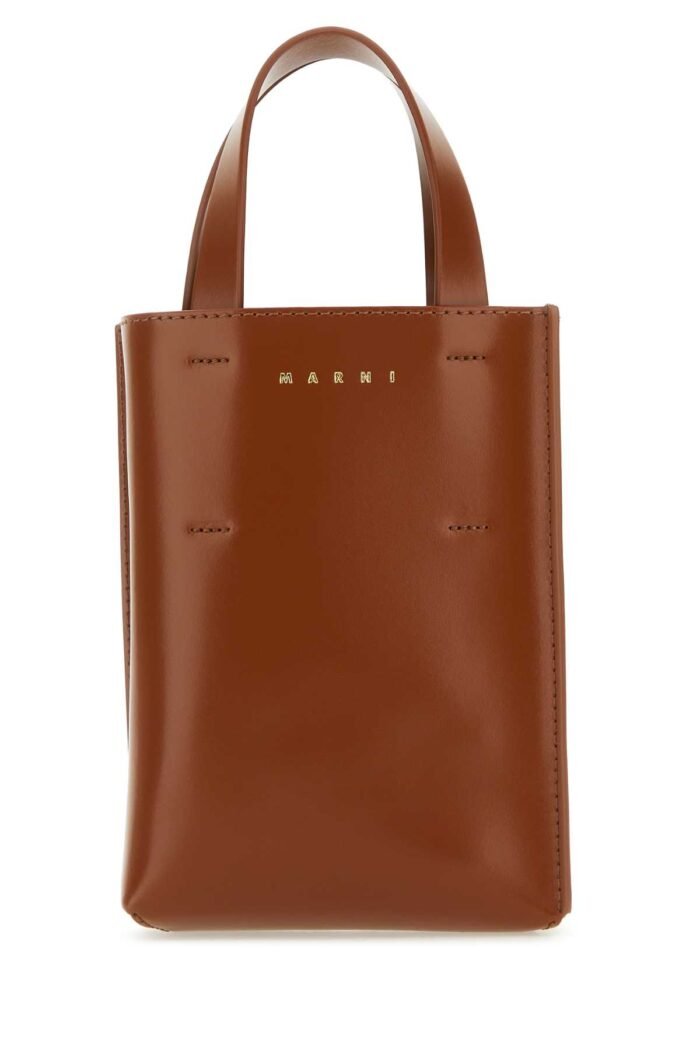 Brown leather nano Museo handbag - Image 1