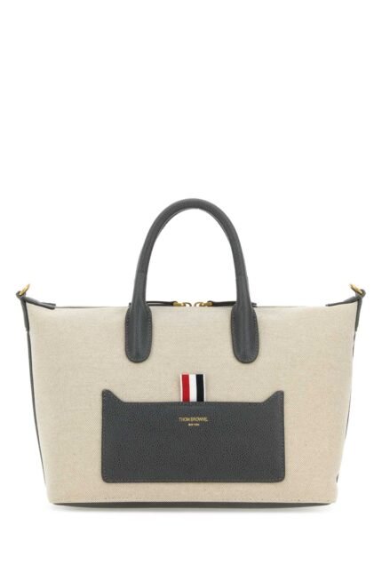 Sand canvas Duffle small handbag