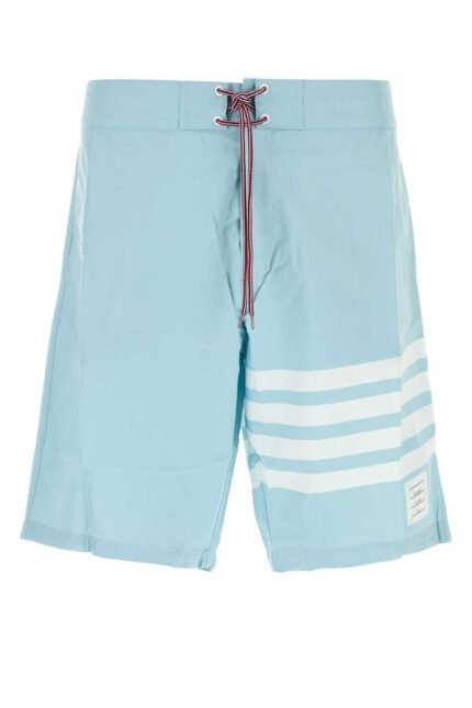 Light blue nylon blend swimming shorts