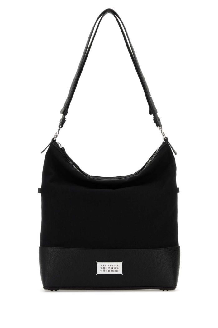 Black canvas shopping bag - Image 1