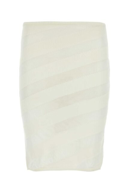 Ivory viscose blend skirt