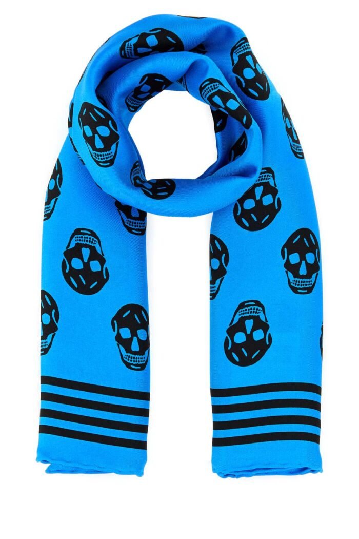 Printed satin foulard - Image 1