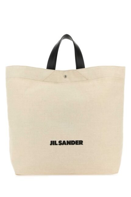 Sand canvas Flat shopping bag