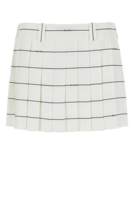 Printed crepe mini skirt