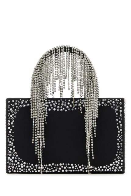 Black nappa leather handbag
