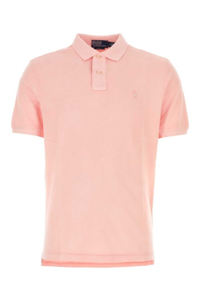 Pink piquet polo shirt - Image 1