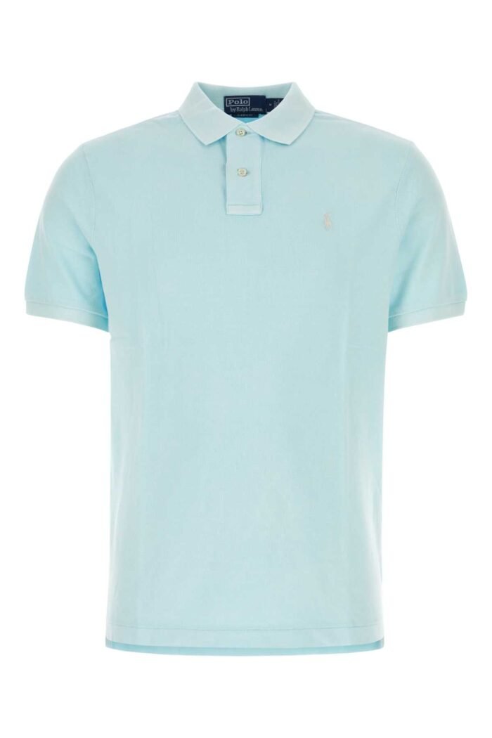 Light blue piquet polo shirt - Image 1