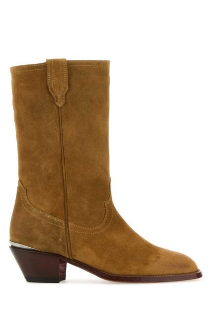 Camel suede Durango ankle boots