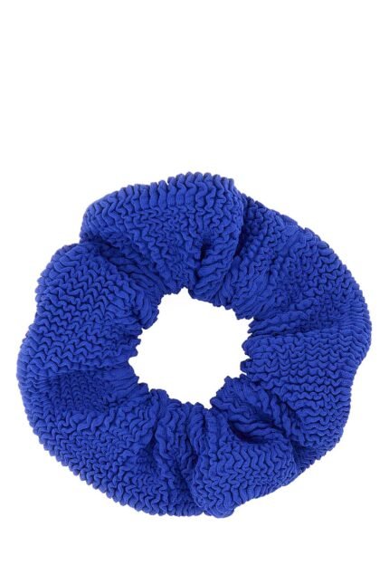 Electric blue fabric scrunchie
