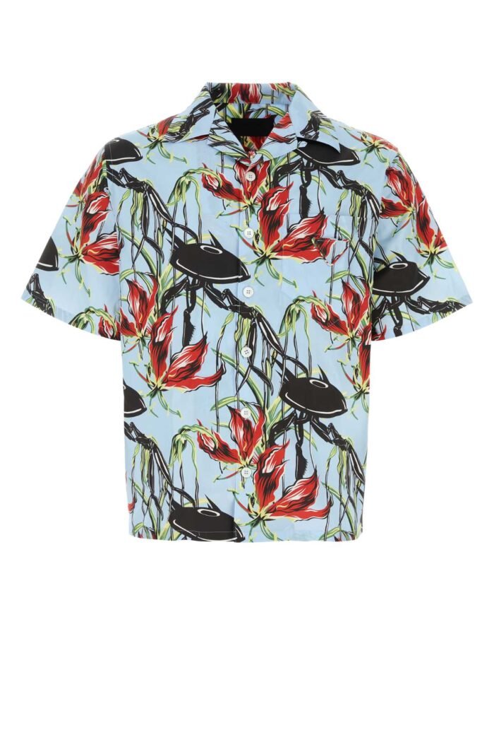 Printed poplin shirt - Image 1