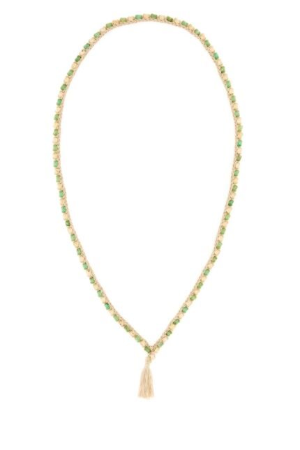Embellished crochet necklace