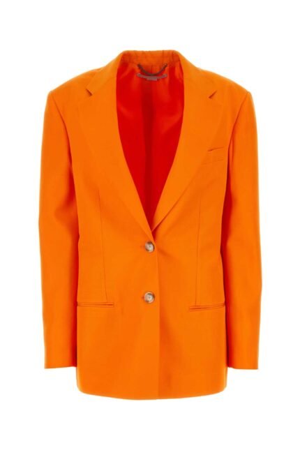 Fluo orange viscose oversize blazer