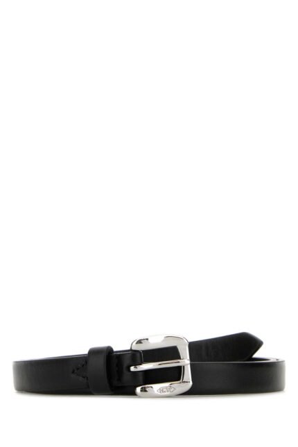 Black leather belt