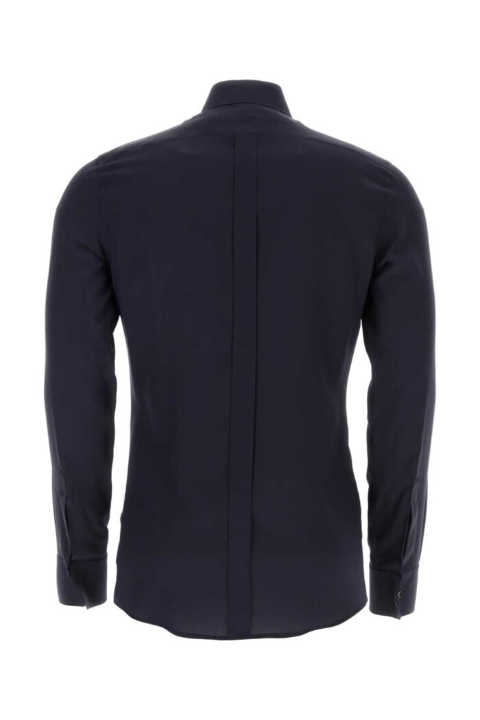 Midnight blue crepe shirt - Image 2