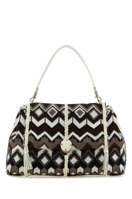 Embroidered wool large Penelope shoulder bag