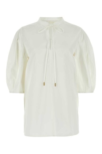 White poplin blouse