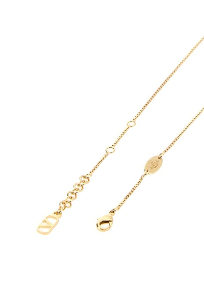 Gold metal VLogo necklace - Image 3