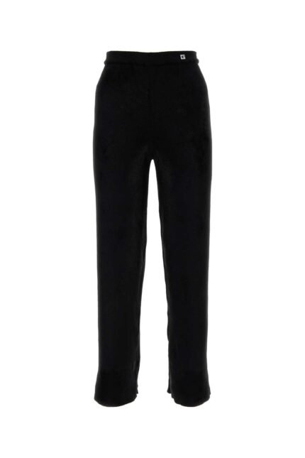 Black viscose blend pant