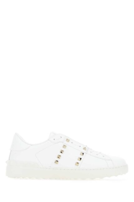 White leather Rockstud Untitled sneakers