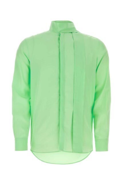 Fluo green silk shirt