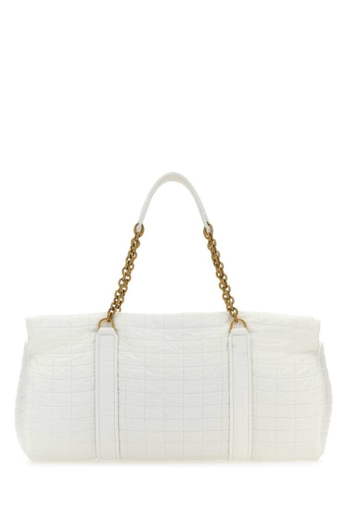 White fabric Gloria travel bag - Image 3