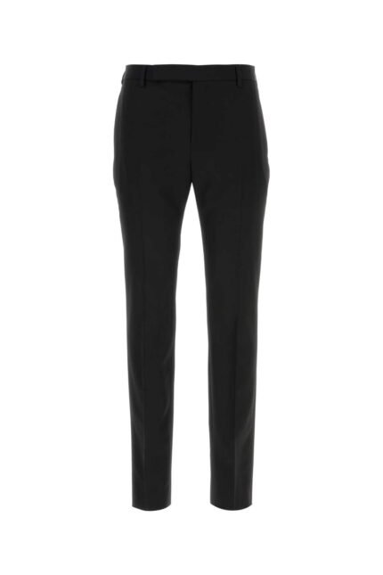 Black wool pant