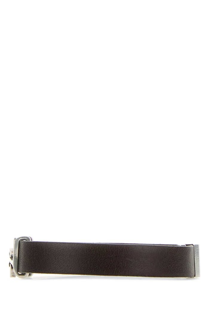 Dark brown leather Cassandre bracelet - Image 2